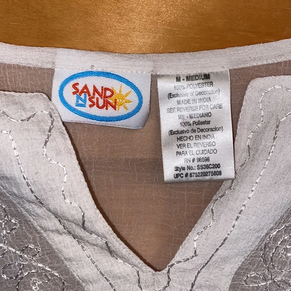 Sand & sun sheer white beach coverup